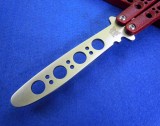 Benchmade蝴蝶BM40练习甩刀(红柄）