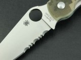 代工正品Spyderco蜘蛛C36GPE半齿折刀（黑色/迷彩）