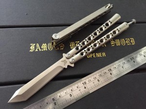 Benchmade经典钛柄蝴蝶甩刀BM47( 复刻版， 蝴蝶标）