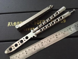 Benchmade经典钛柄蝴蝶甩刀BM40 （复刻版， 蝴蝶标）