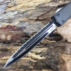 Microtech 美国微技术 Makora II 106-1 圣蚂蚁II代 碳纤维柄 双刃边锯 黑剑蚁