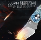 S35VN羊蹄钛柄折刀