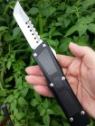 Microtech combat 碳纤柄战斗恐龙直跳自动刀