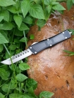 Microtech combat 碳纤柄战斗恐龙直跳自动刀