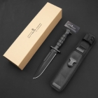 2026最新高品质款Extrema Ratio 意大利极端武力 马克II MK2.1 经典改良版沙色柄黑色虎纹战术直刃  MK2.1是对经典的重新诠释，是对一位老兵的致敬，是对二战中分布最广、使用最广泛的战争匕首之一的重新设计：马克2。Extreme Ratio参与了这一雄心勃勃的项目，其目的是保持原始版本的独特特性，仅对功能进行修改，以提高性能。叶片采用钴不锈钢，其他部件采用AISI 303和A